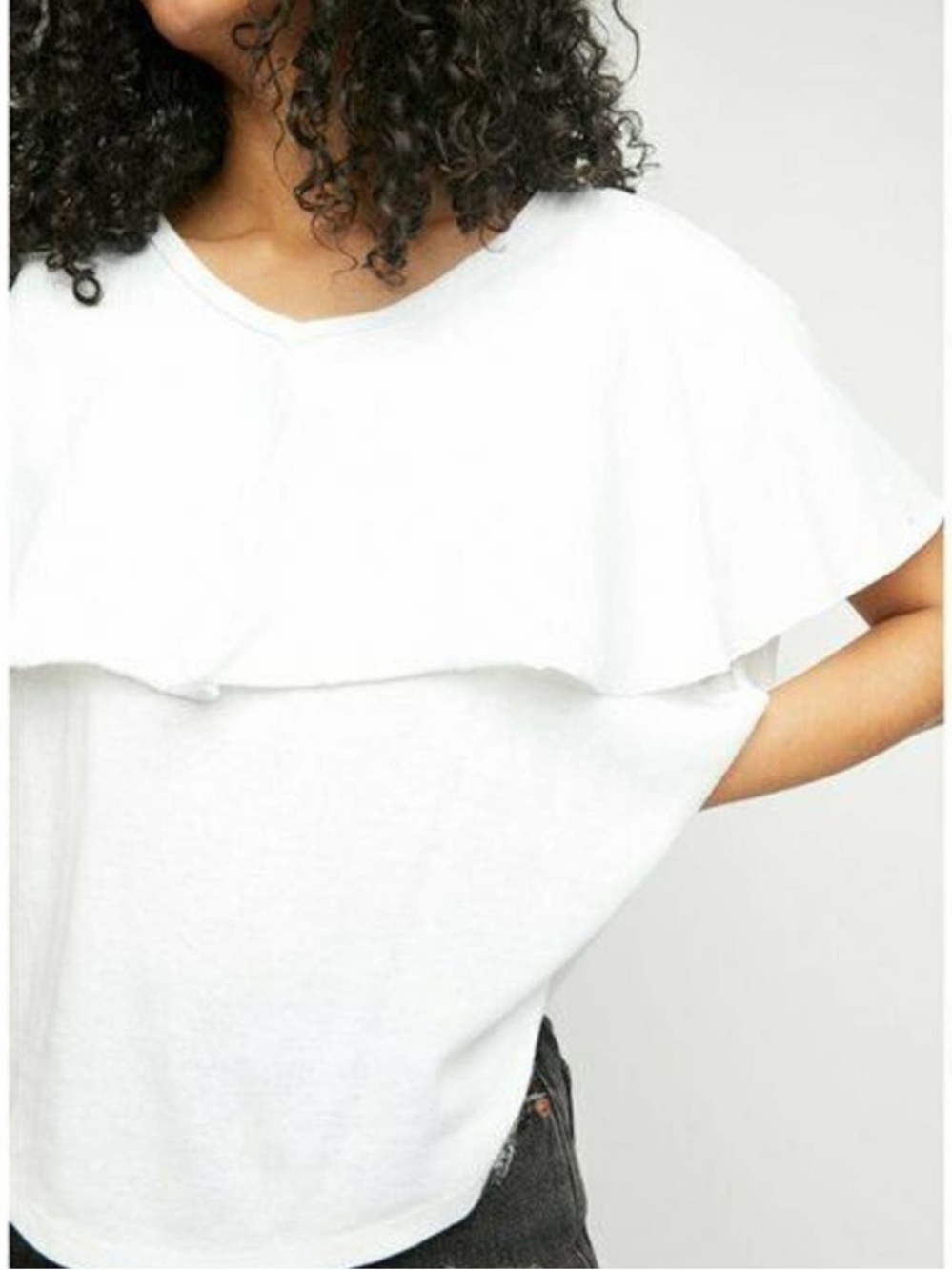 NWT Free People Girl Talk Tee / Optic White